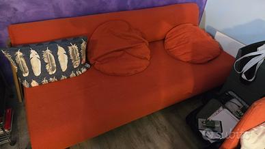 DIVANO LETTO IKEA ARANCIONE