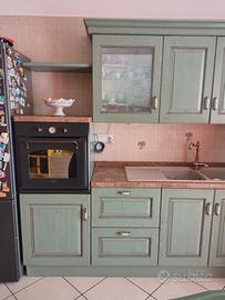 cucina completa Scavolini, verde salvia