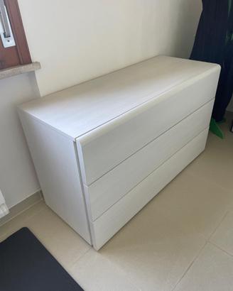 Cassettiera  legno bianco 125x50