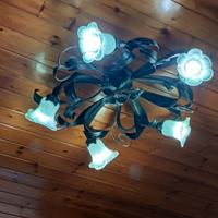 Set Lampadario e Lampade Stile Liberty / Floreale