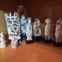 Lotto statue orientali cina giappone netsuke