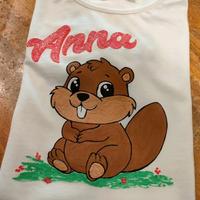 Maglietta dipinta a mano