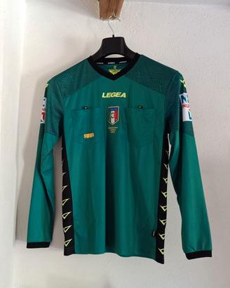 Maglia arbitro verde manica lunga, Tg M, NUOVA