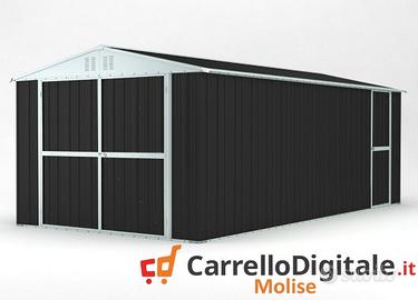 Box garage auto in Acciaio 327x611cm 19mq nero