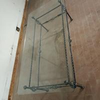 Tavolino da salotto in ferro battuto 