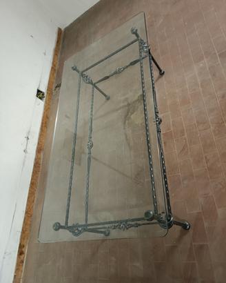 Tavolino da salotto in ferro battuto 