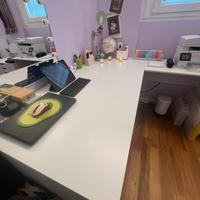 Scrivania angolare bianca 160,5x144,5x72