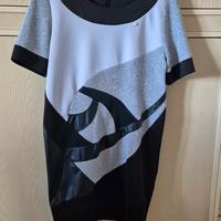 Rinascimento abito tubino taglia M bianco e nero