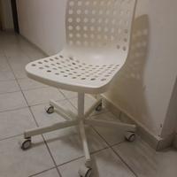 Sedia in plastica bianca Ikea