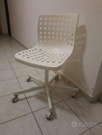 Sedia in plastica bianca Ikea