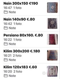 Tappeti Persiani nain kilim