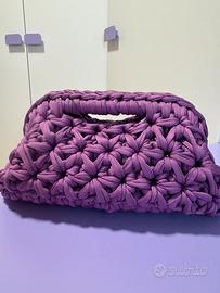 clutch viola molla 20cm punto a stella