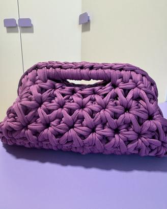 clutch viola molla 20cm punto a stella