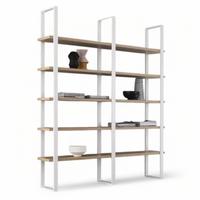 Libreria moderna in ferro e legno