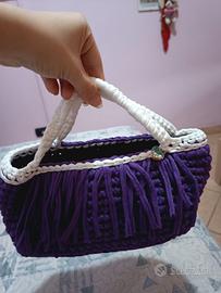 borsa uncinetto  con frange