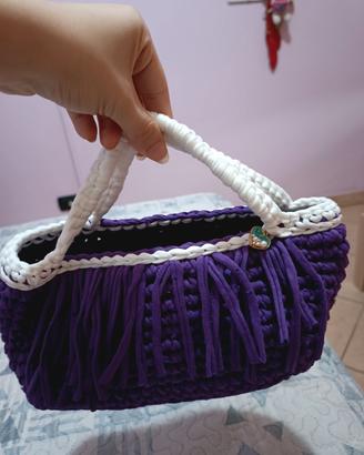 borsa uncinetto  con frange