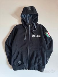 Felpa MaxDevil nera con cappuccio, interno in pile