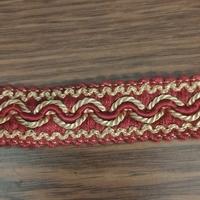 Passamaneria Decorativa Rosso Rubino e Oro 