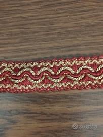 Passamaneria Decorativa Rosso Rubino e Oro 
