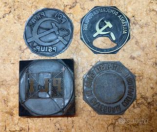 Stampi politici PCI PRA PSIUP PLI Lista Civica