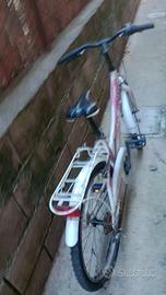 Bicicletta per ragazza bianca e rosa