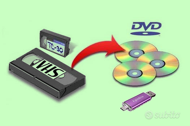 Converto cassette VHS/VHS-C (PAL System) su DVD