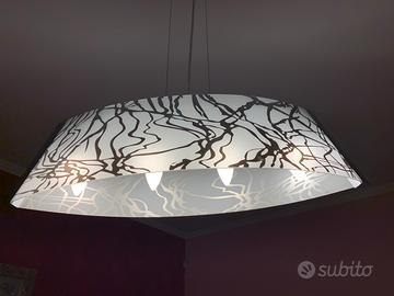 Lampadario vetro dipinto