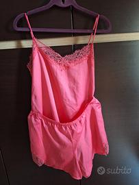 Set/pigiama Tezenis canotta + pantaloncini fucsia