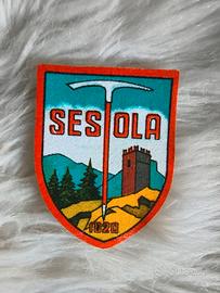 Etichetta vintage Sestola Rocca montagna