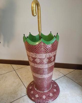 PORTAOMBRELLI IN MOSAICO, PEZZO UNICO ANNI 50