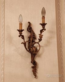 Due coppie di applique antiche in stile barocco