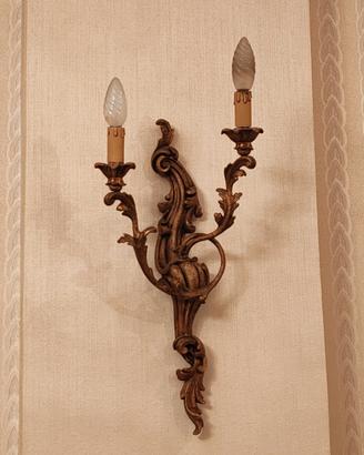 Due coppie di applique antiche in stile barocco