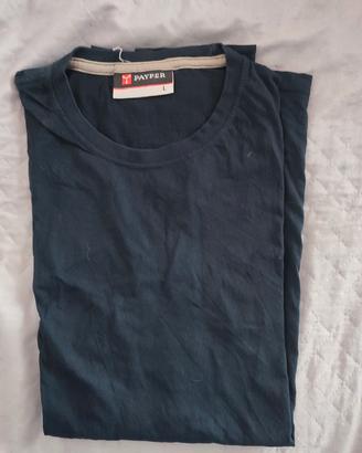 payper t-shirt uomo tg L blu scuro manica lunga