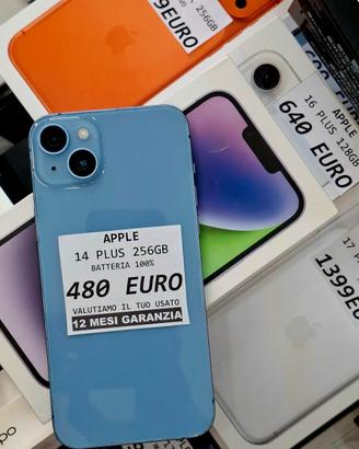 IPHONE 14 PLUS 256GB batteria 100%