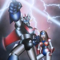 GRANDE MAZINGA & VENUS disegno ad aerografo