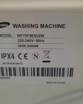 Ricambi usati per lavatrice Samsung wf70f5e5u2w