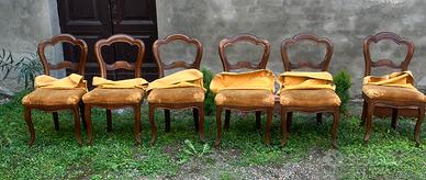 6 sedie epoca 700 buono stato