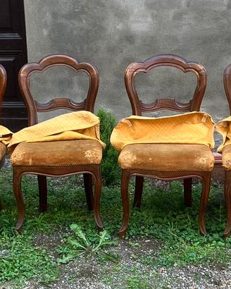 6 sedie epoca 700 buono stato
