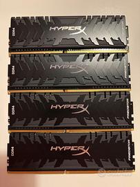 RAM DDR4 HyperX Predator 4x8gb 32gb 32 gb