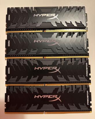 RAM DDR4 HyperX Predator 4x8gb 32gb 32 gb