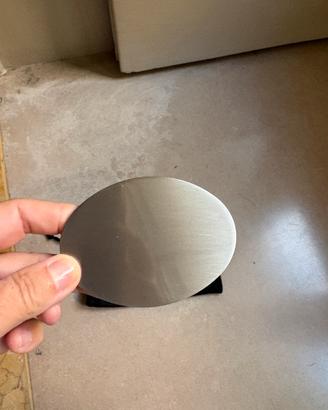 6 pilette in acciaio satinato per lavandini bagno