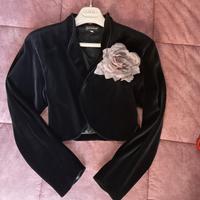 Giacca bolero velluto nero