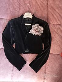 Giacca bolero velluto nero