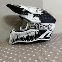 casco airoh con mascherina ethen bicolore