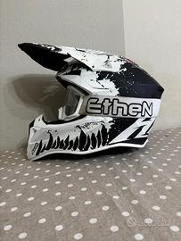 casco airoh con mascherina ethen bicolore