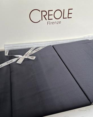 Creole lenzuola matrimoniali raso grigio