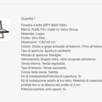 finestra da tetto velux 110 x 114