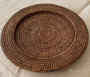 N. 6 Sottopiatti in rattan naturale
