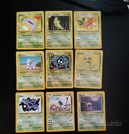 Lotto 9 Carte Pokémon Vintage WOTC Set Base Jungle