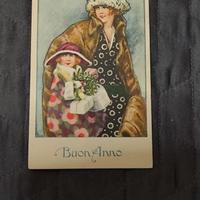 Cartolina Aurelio Bertiglia 1922 buon anno 